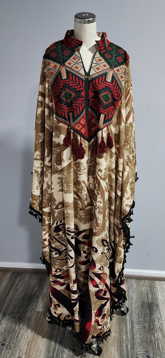 Letter Printed Abaya